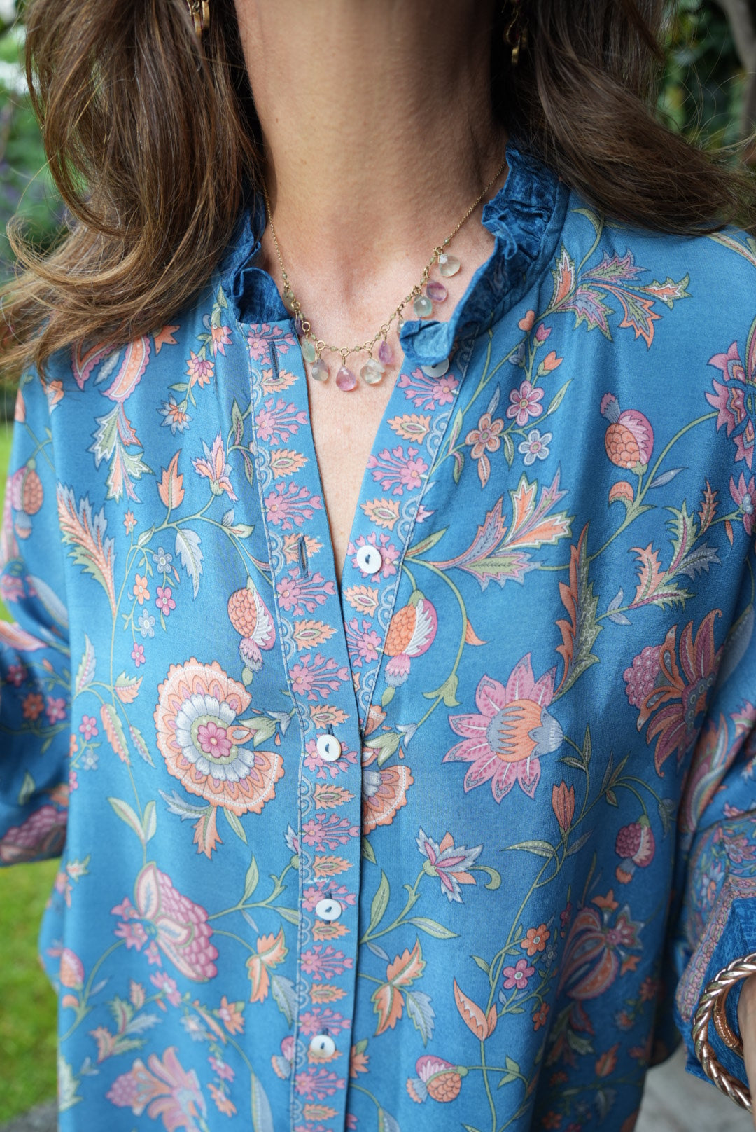 SILK SHIRT | CORNFLOWER BLUE