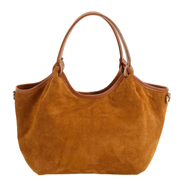 HECTOR Suede Bag | Camel Small