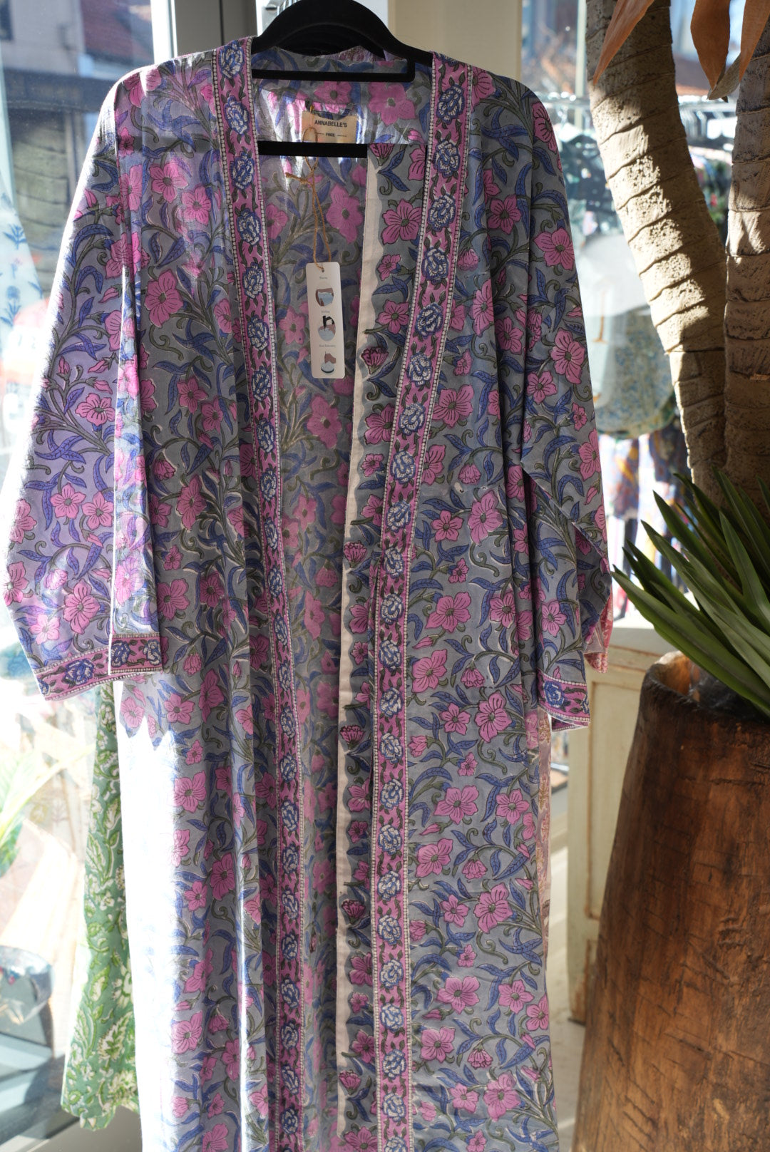 COTTON BLOCK PRINT KIMONO | TWILIGHT BLOOM