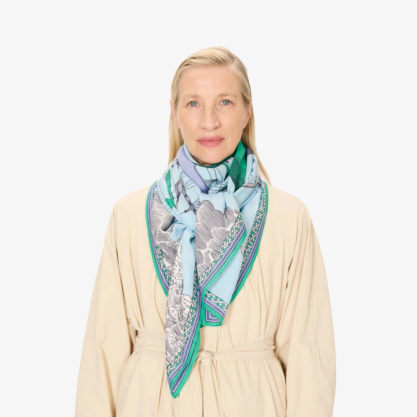 DES RIVES ET DES REVEA Scarf- GREEN by Inouï Edition