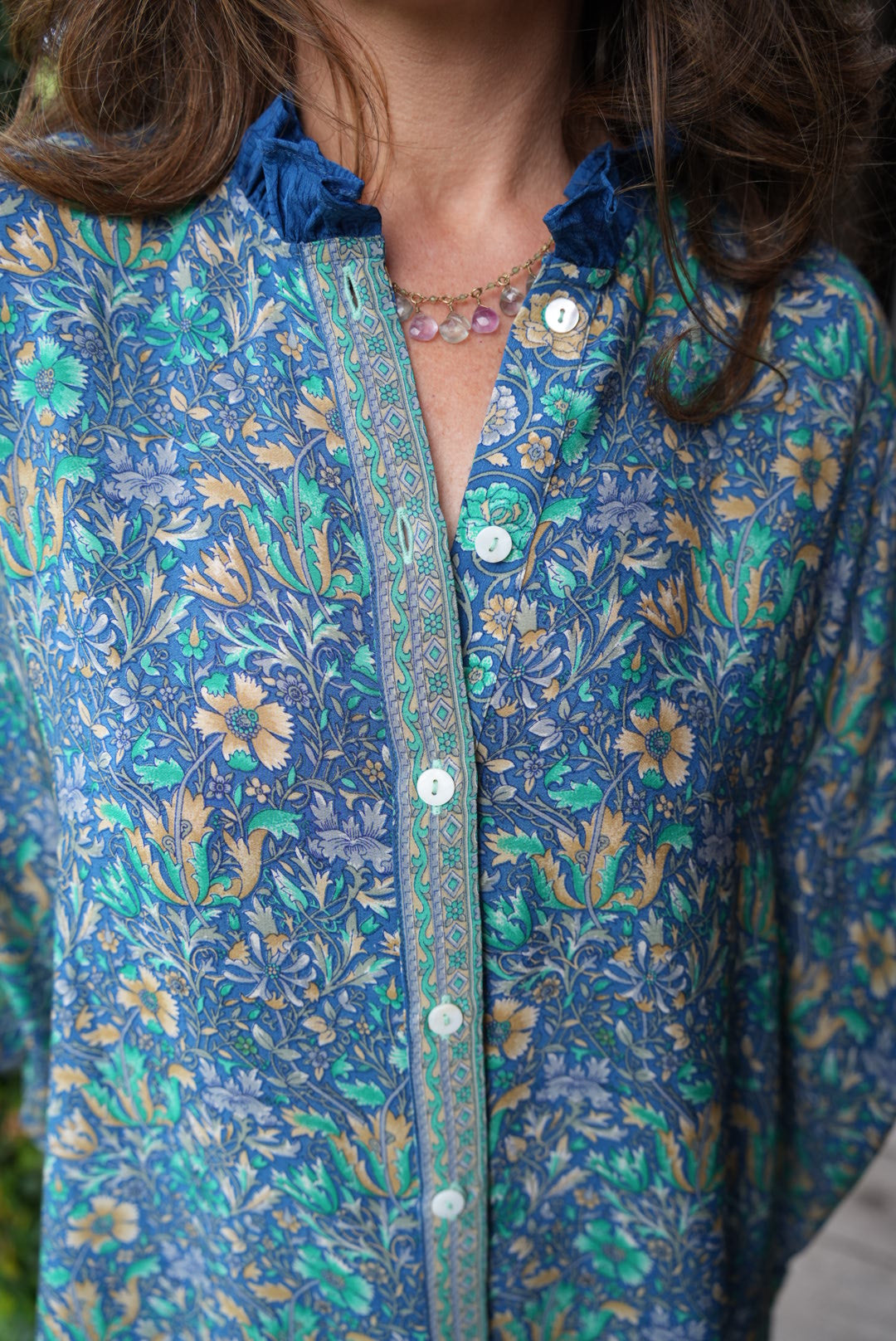 SILK SHIRT | CORNFLOWER BLUE