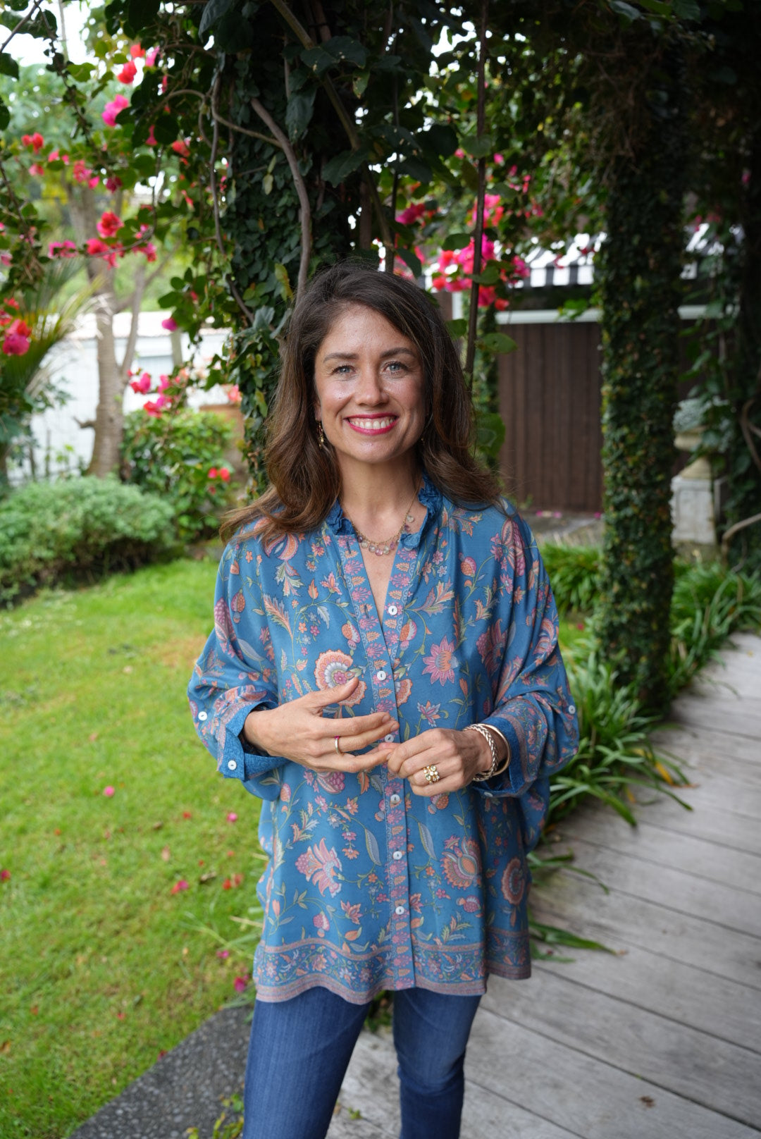 SILK SHIRT | CORNFLOWER BLUE