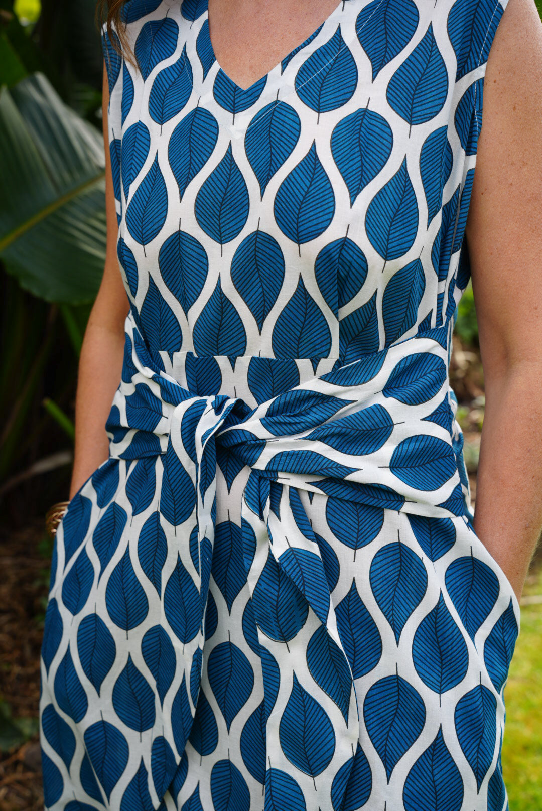 LILY DRESS | BLUE LEAF