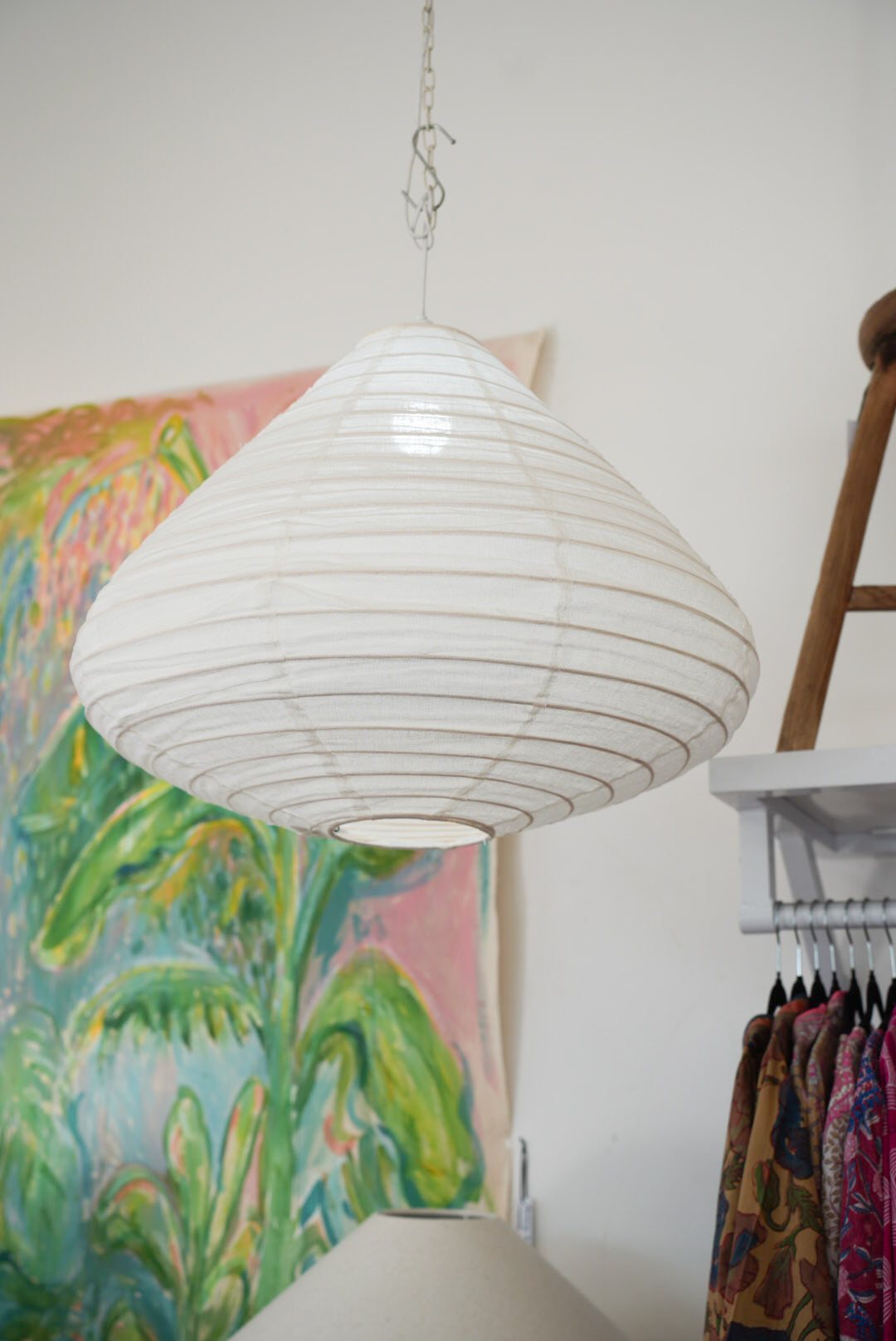 LINEN LIGHT SHADE | WHITE OVAL DROP