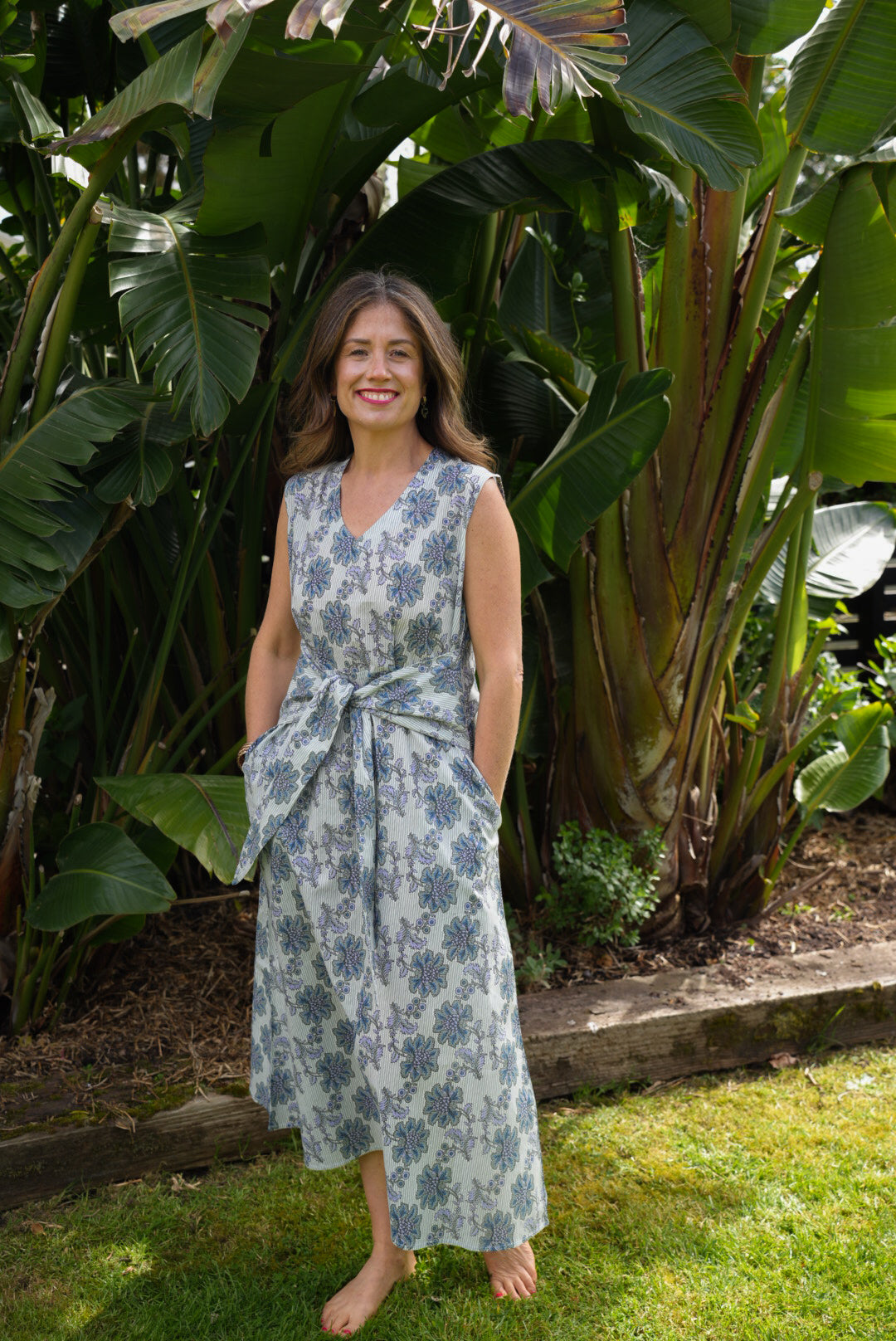 LILY DRESS | GREY STRIPE