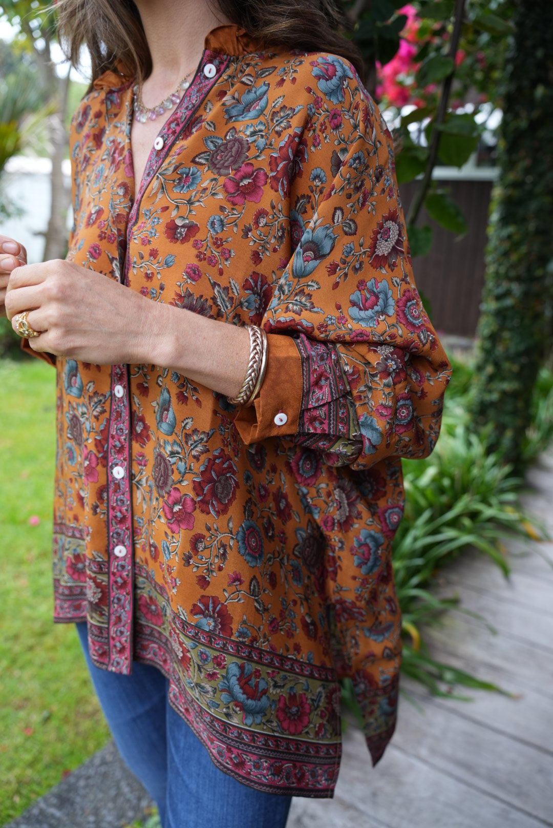 SILK SHIRT | GOLDEN MUSTARD