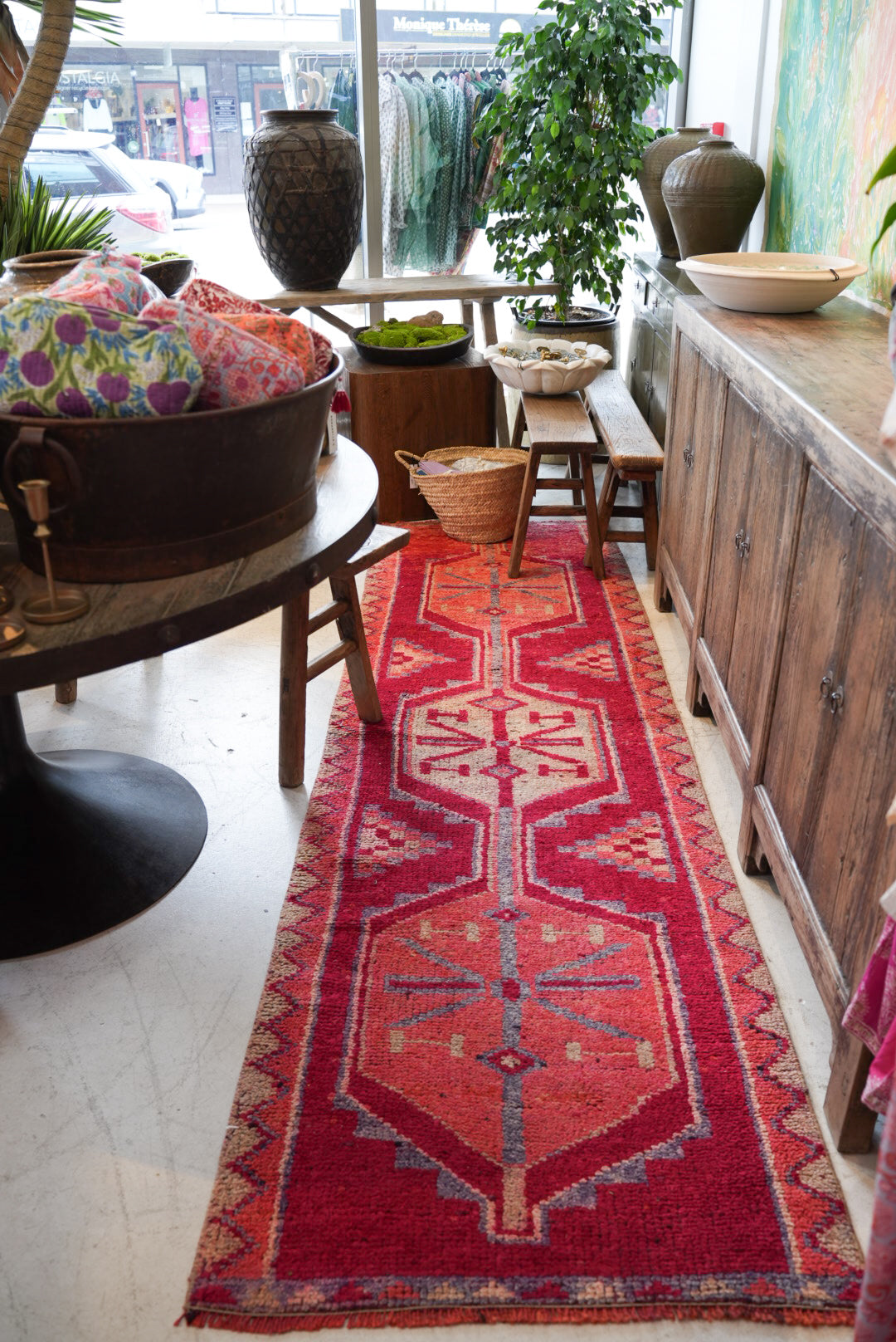 Havelock North - Round Pine Dining Table with Steel Base 1.5m | Annabelle's Design Store NZ
