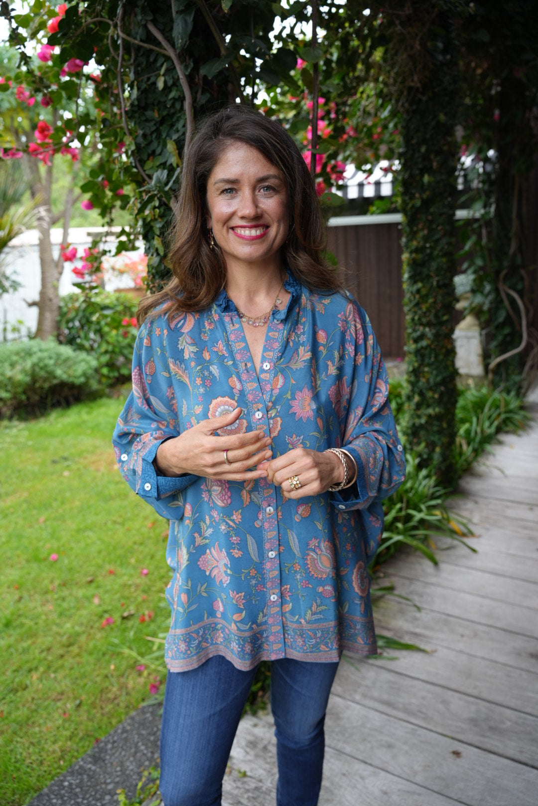 SILK SHIRT | CORNFLOWER BLUE