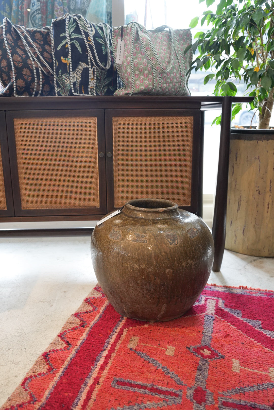 Havelock North - Four-Door Rattan Oak Cabinet | Annabelle's Design Store NZ