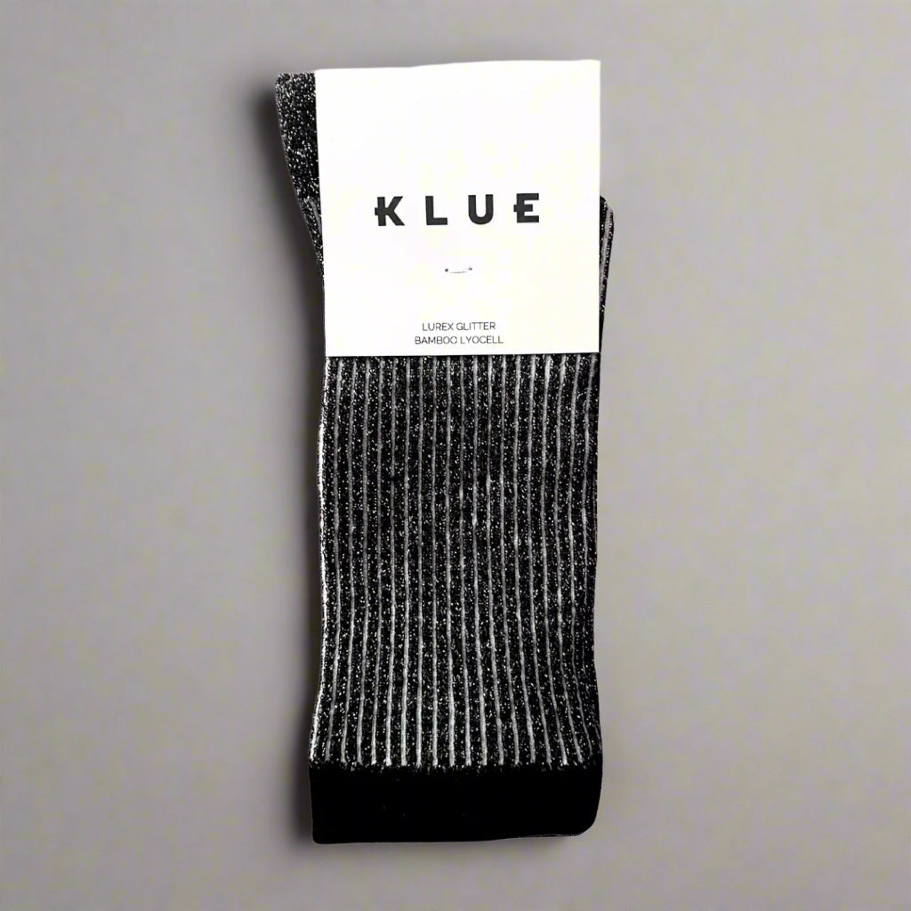 KLUE Lurex Socks | Stripe Black