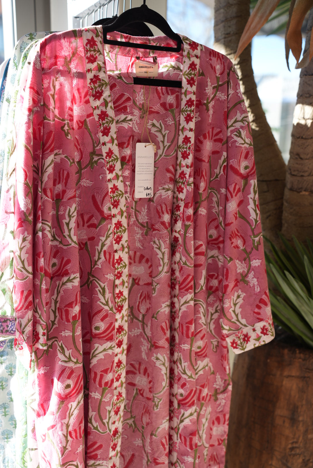 COTTON BLOCK PRINT KIMONO | POMEGRANATE BLOOM