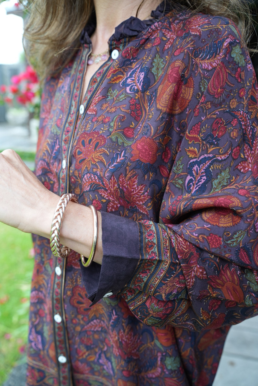 SILK SHIRT | PLUM