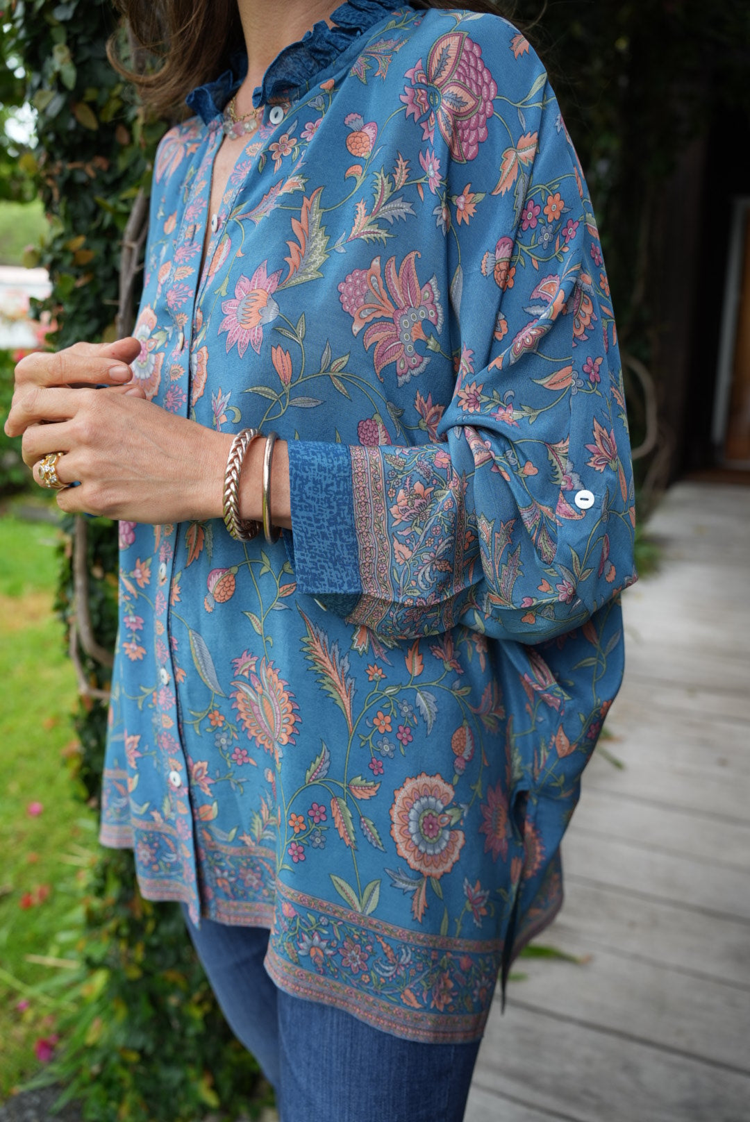 SILK SHIRT | CORNFLOWER BLUE