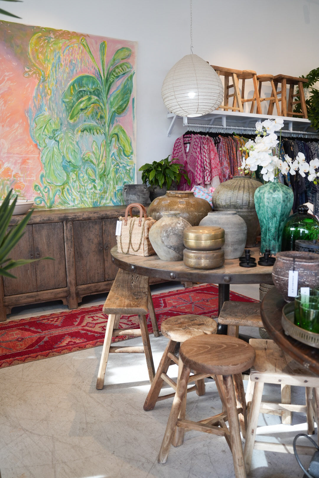 Havelock North - Round Pine Dining Table with Steel Base 1.5m | Annabelle's Design Store NZ