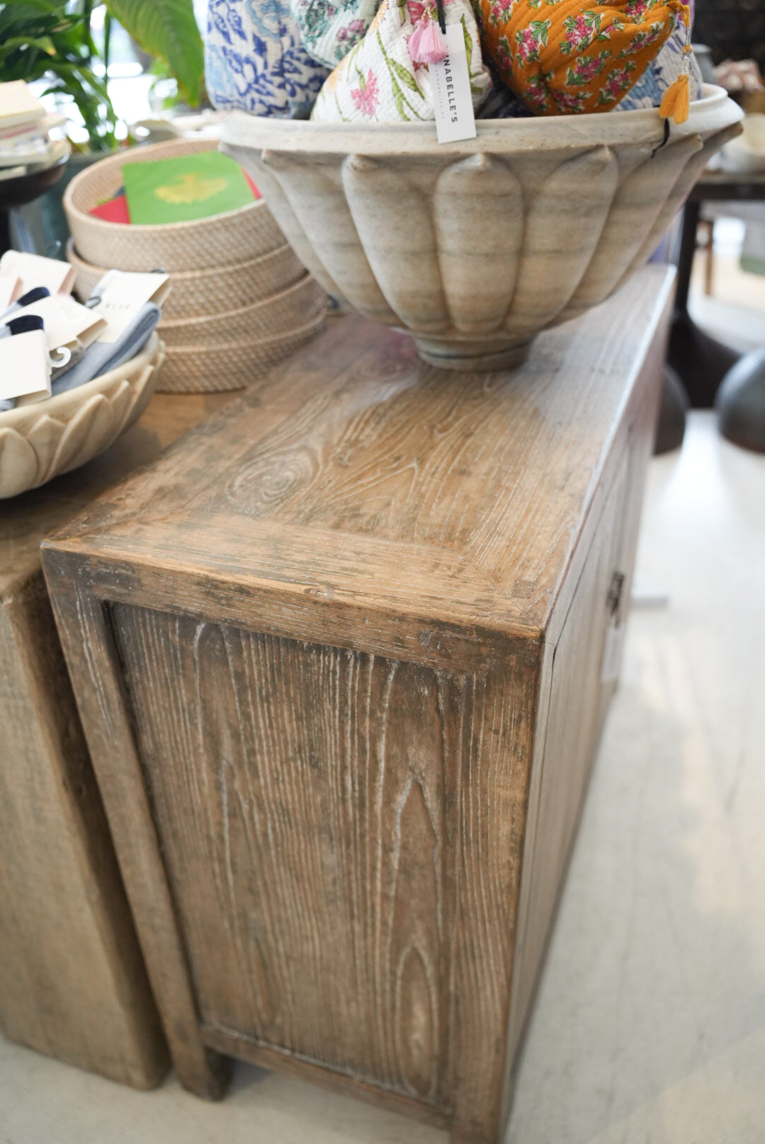Havelock North - Antique Pine Two-Door Cabinet | Annabelle's Design Store NZ