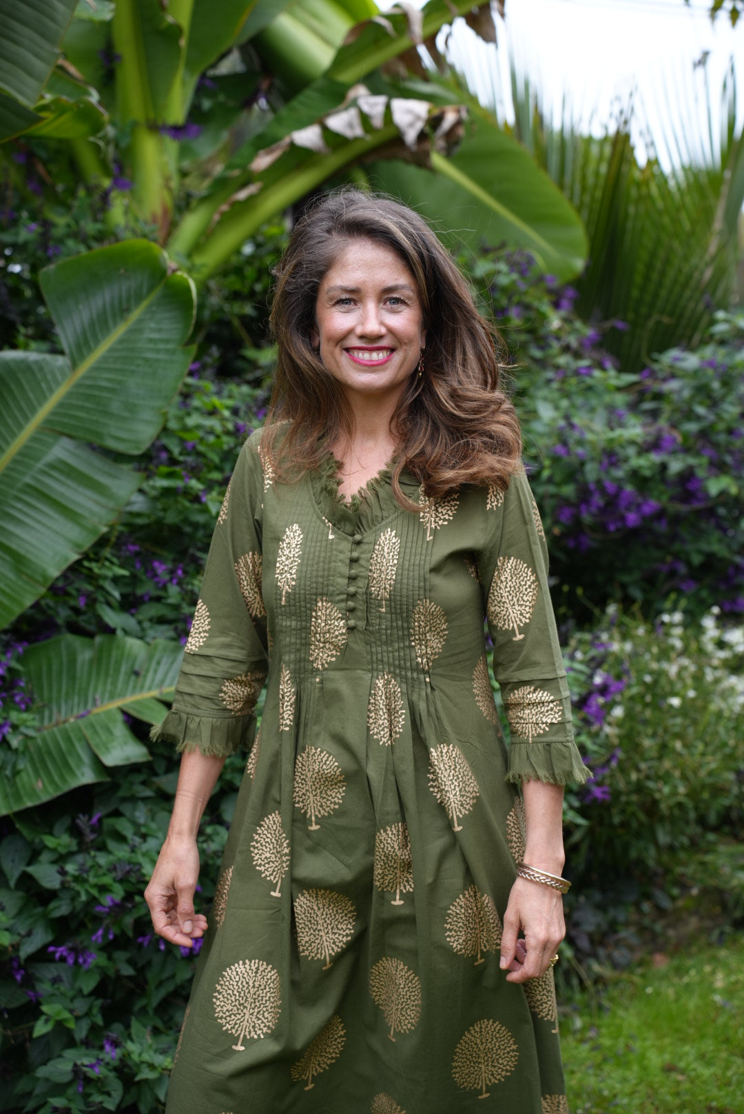 SIENNA DRESS | OLIVE GOLD