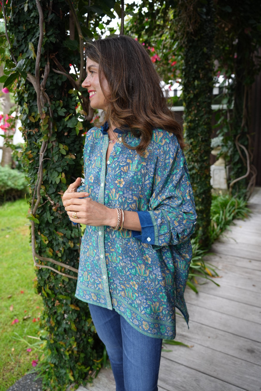 SILK SHIRT | CORNFLOWER BLUE