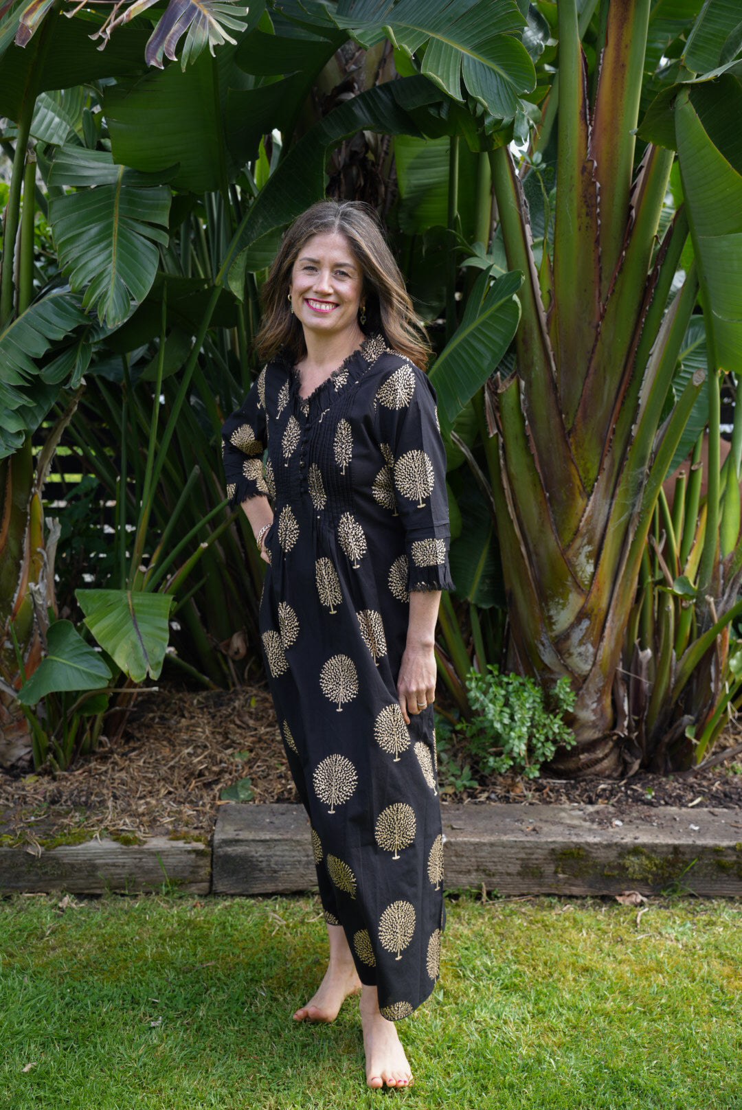 SIENNA DRESS | BLACK GOLD