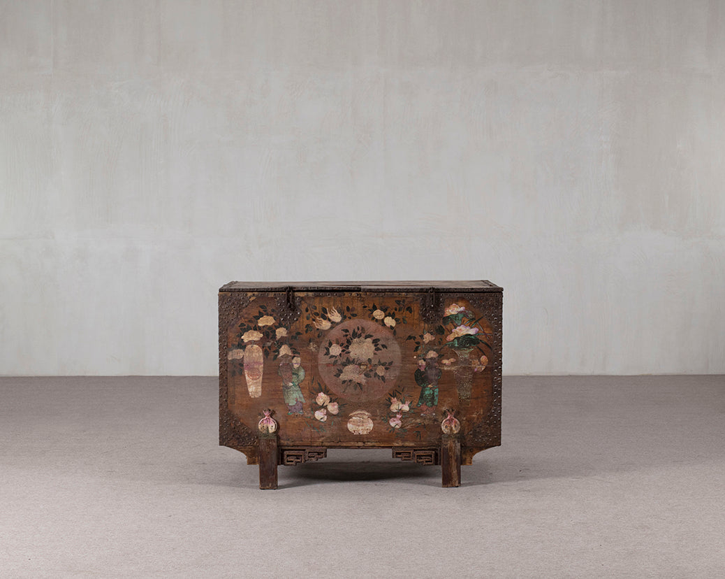 Antique Painted Pine Trunk | Annabelle's Design Store NZ