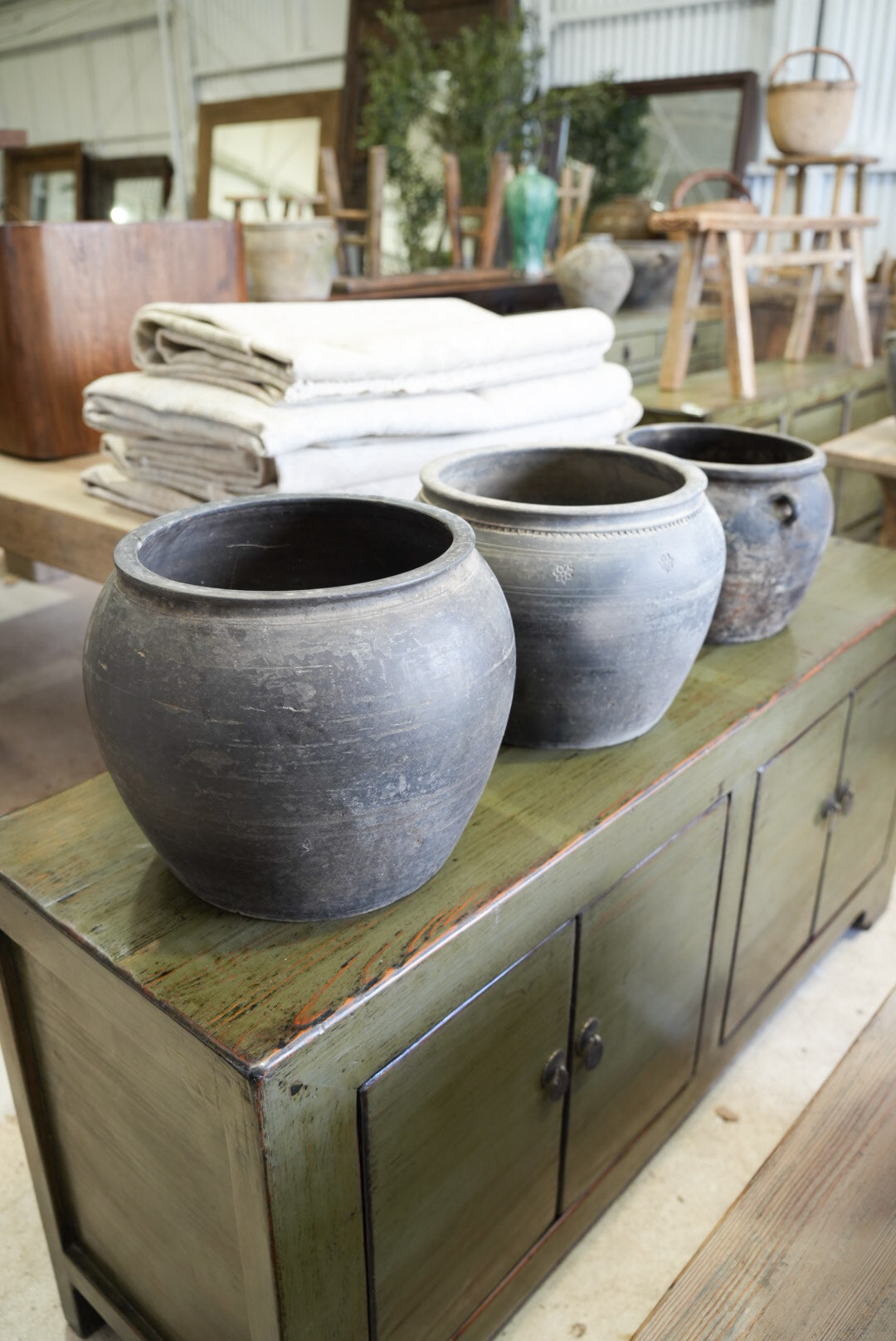 Havelock North - Antique Pine Four-Door Cabinet - Artichoke | Annabelle's NZ