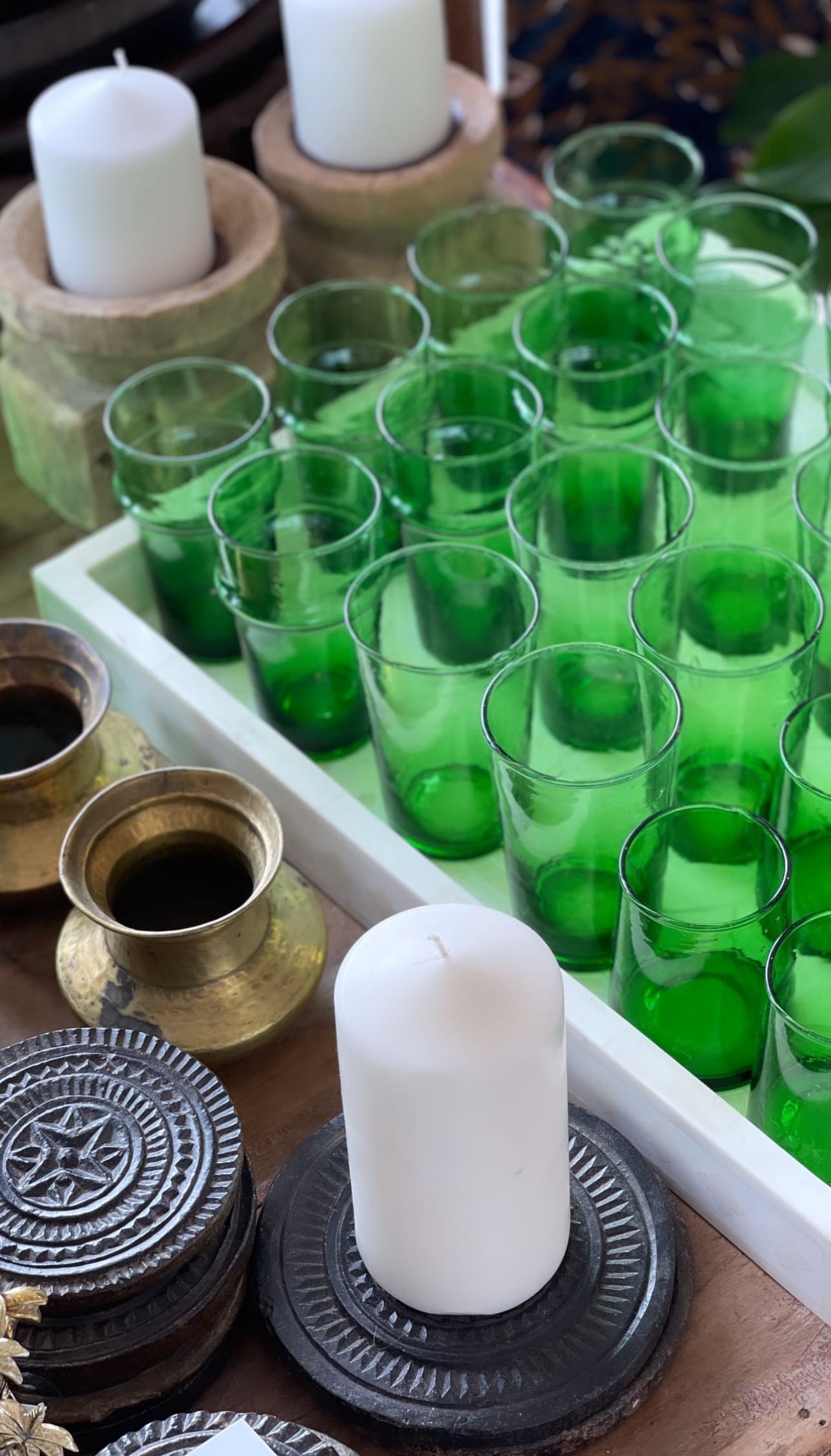 MOROCCAN BELDI GLASS | GREEN 300ml