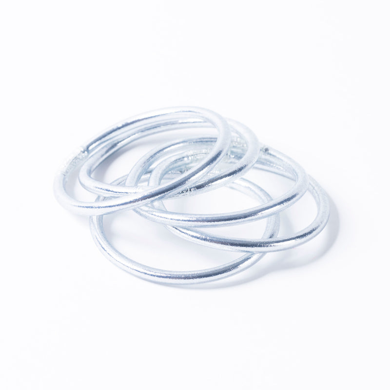 BUDDHIST BANGLE | THIN | SILVER