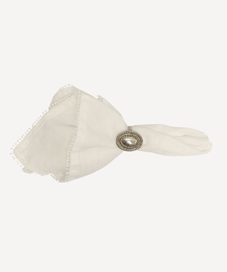 LINEN NAPKIN SET/4 | WHITE