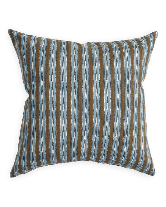 MASHRU TOBACCO LINEN CUSHION