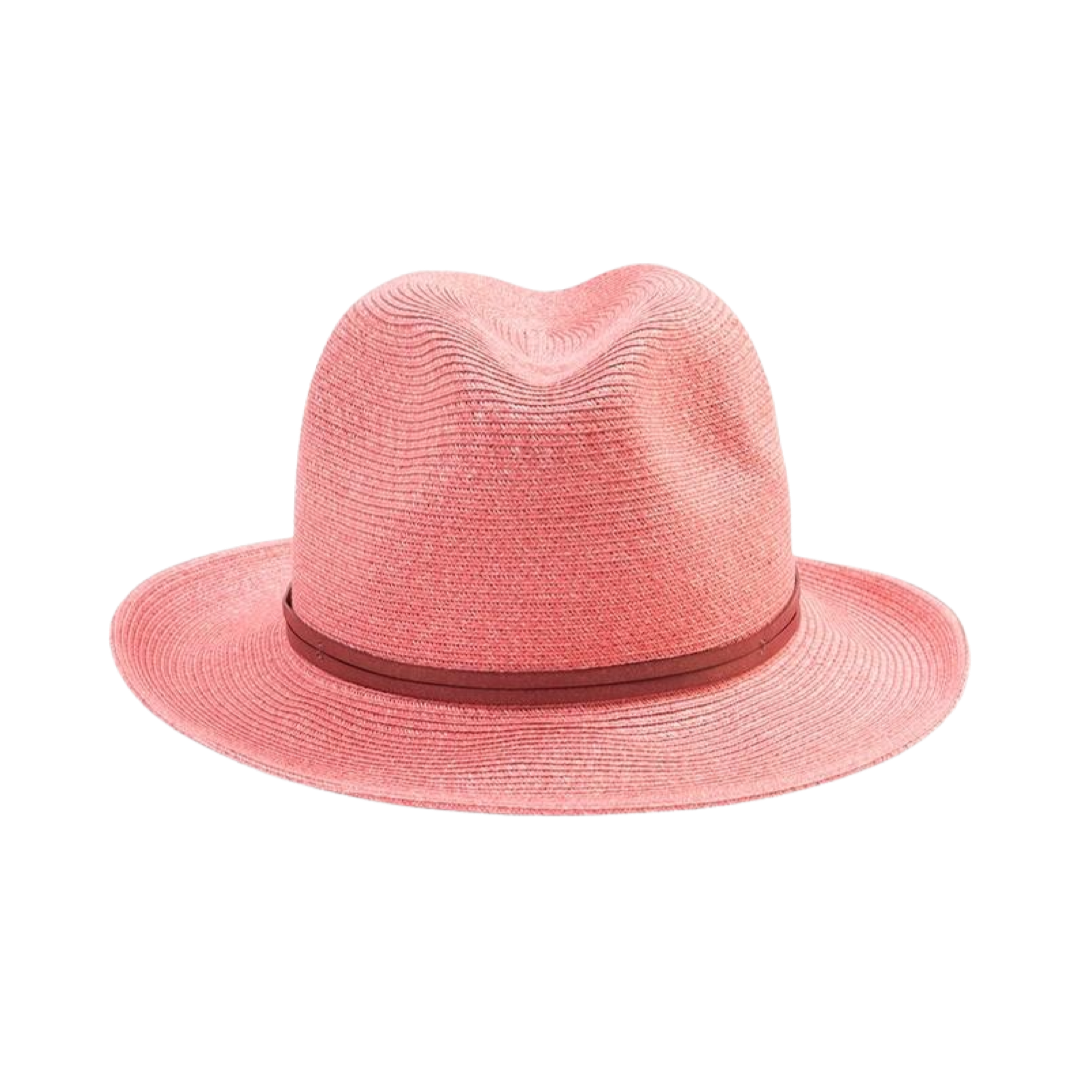 TRAVAUX EN COURS- BORSALINO HAT LEATHER STRAP | ROSA
