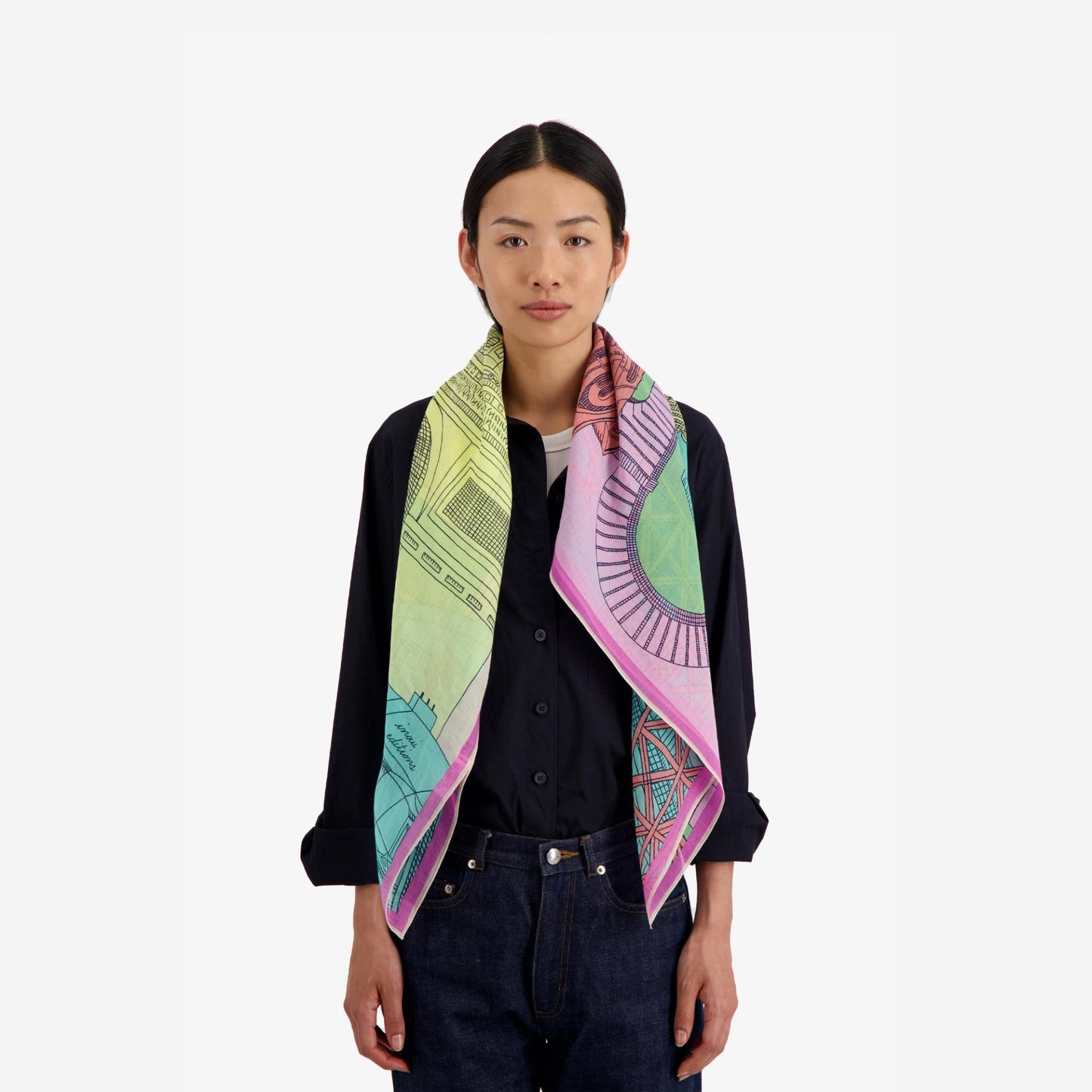 PARIS- PASTEL SCARF by Inoui Editions