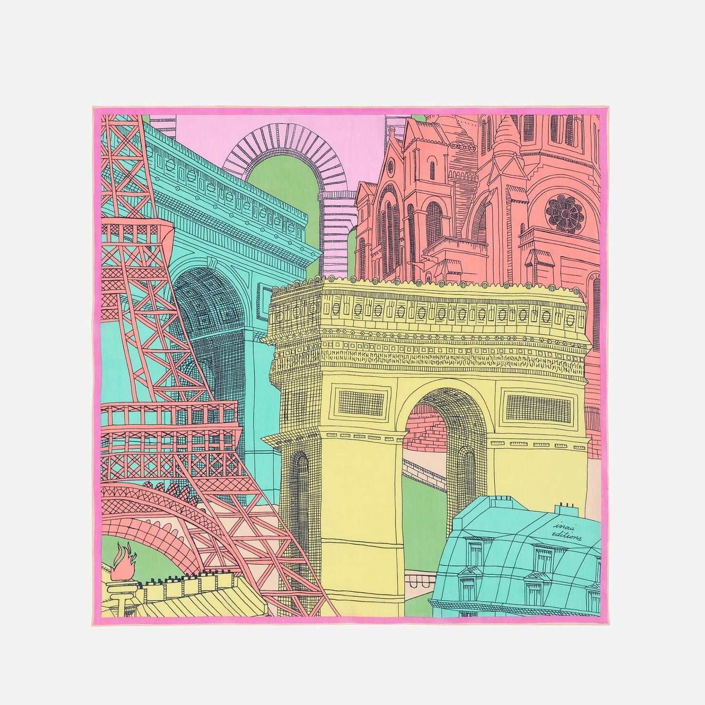 PARIS- PASTEL SCARF by Inoui Editions