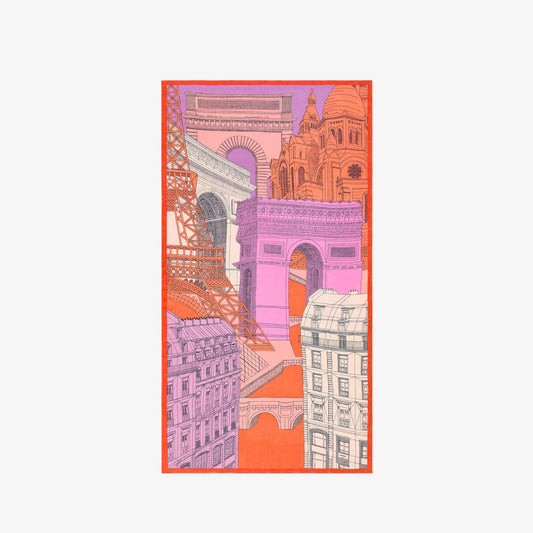 PARIS- RED SCARF by Inoui Editions
