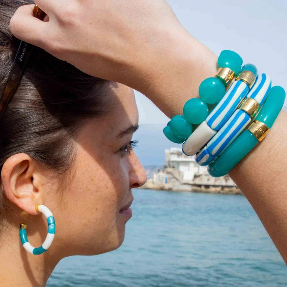 PARABAYA- TURQUESA BOMBOM BRACELET