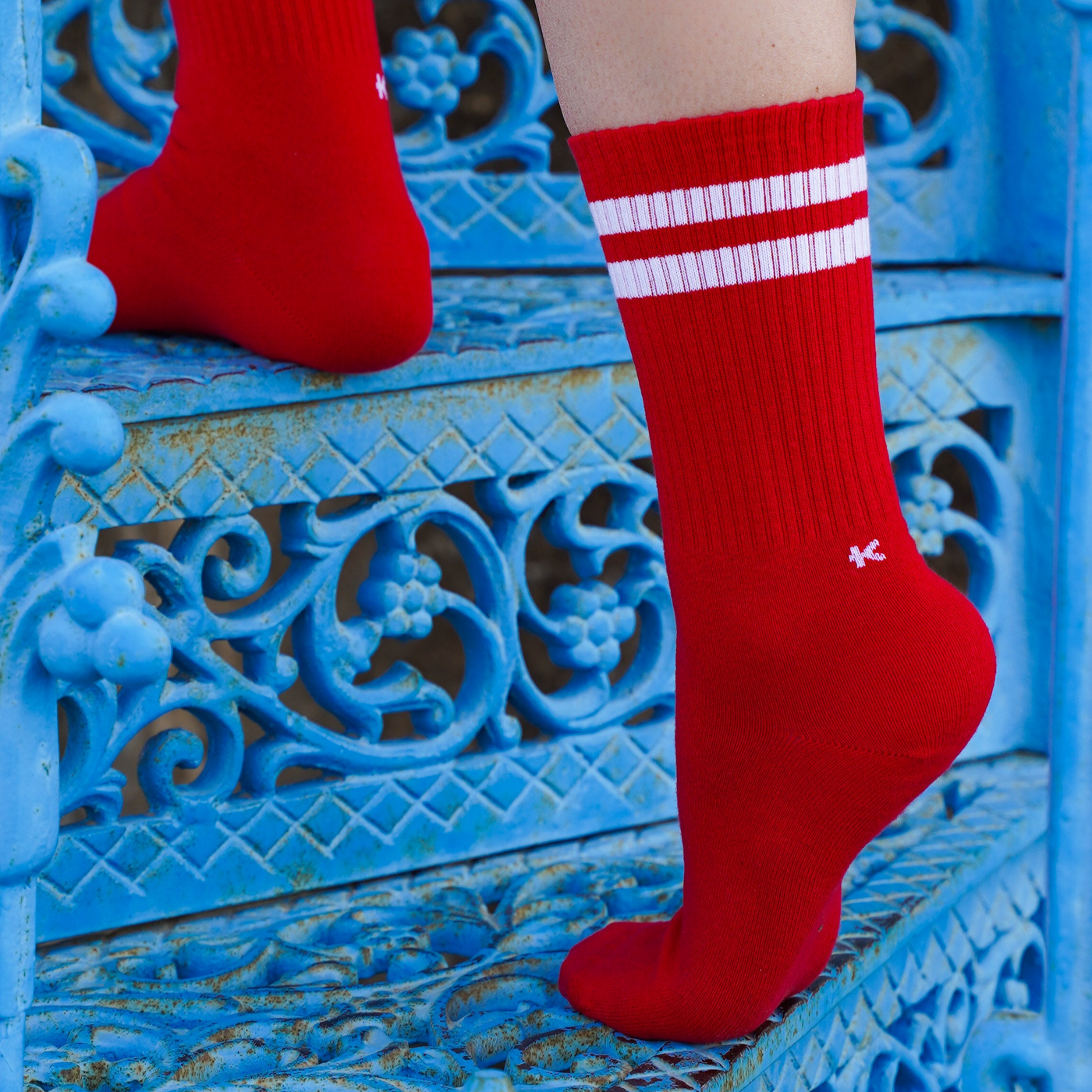 KLUE Tennis Socks | Cotton Red