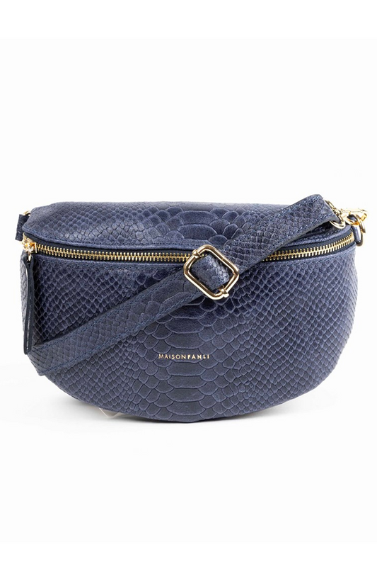 MAISON FANALI | Bum Bag Snake Navy