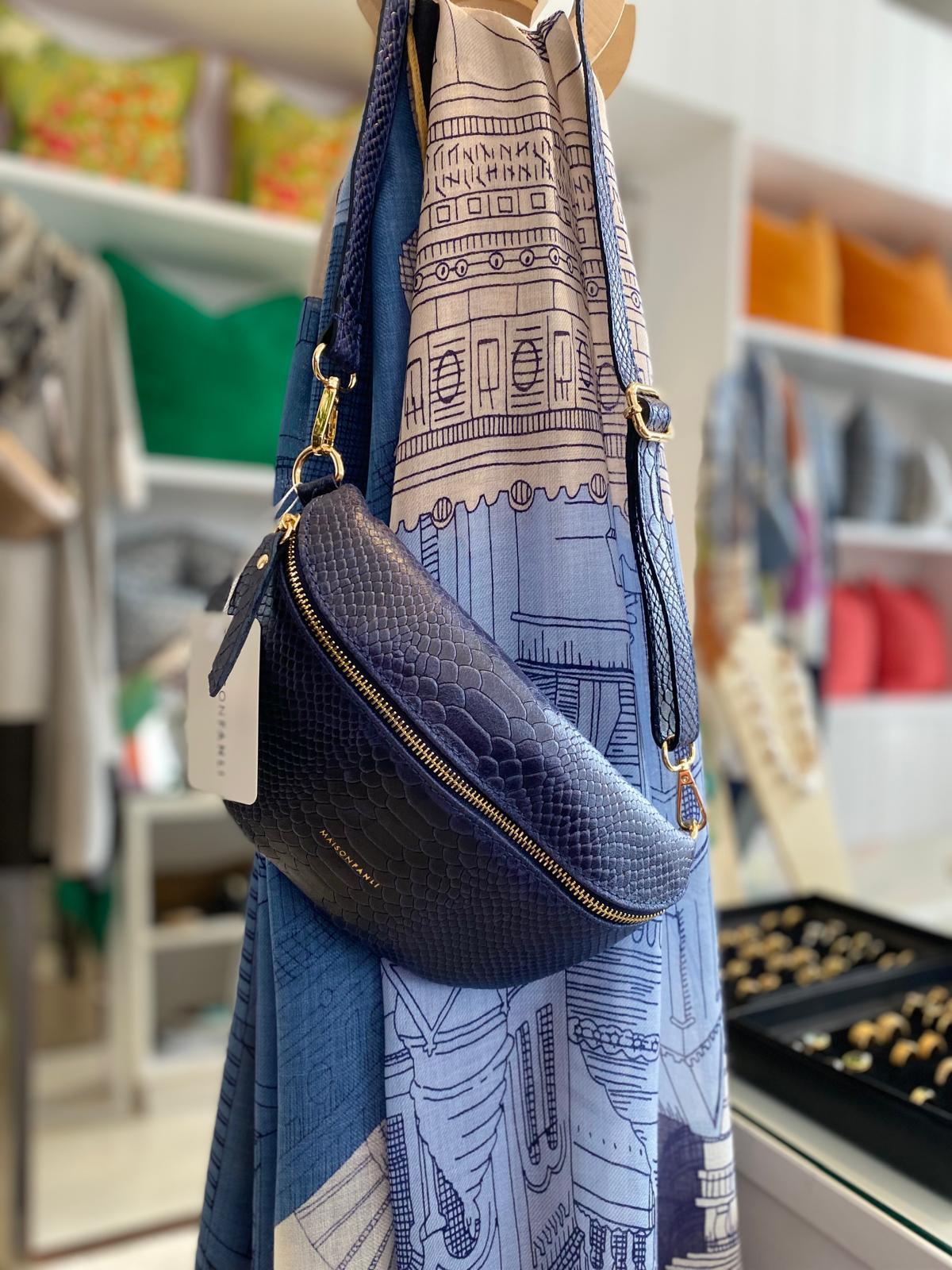 MAISON FANALI | Bum Bag Snake Navy