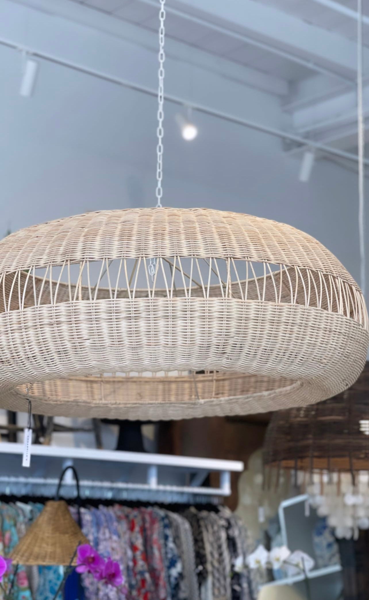RATTAN DONUT LIGHT SHADE