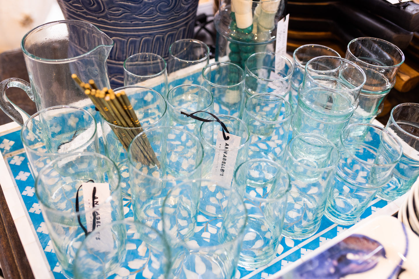 MOP INLAY TRAY / BLUE