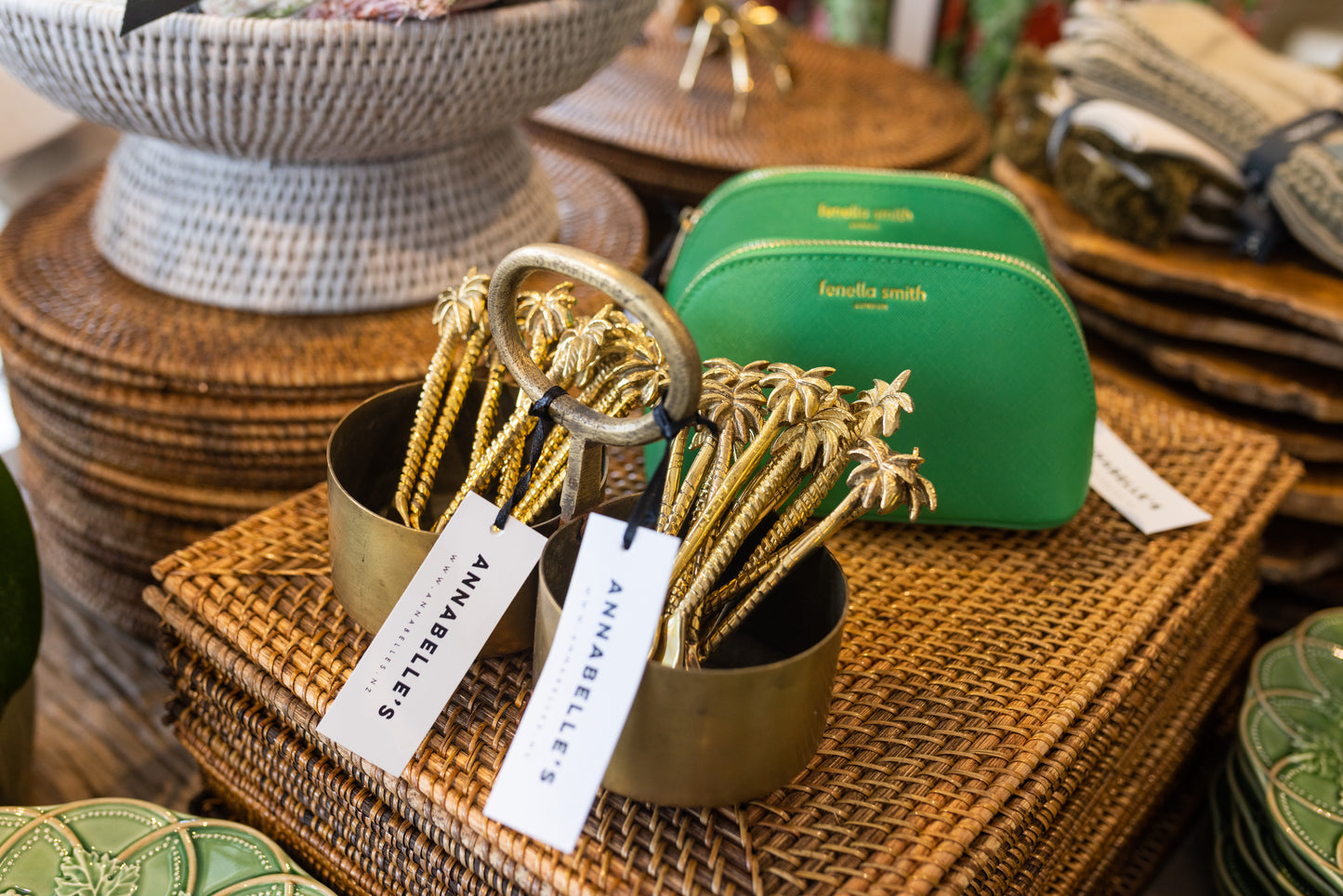 CONDIMENT PALM FORK | GOLD FINISH