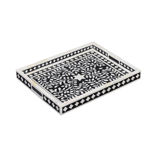BONE INLAY TRAY | BLACK