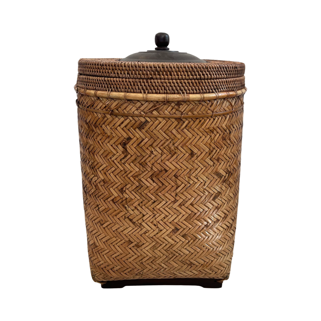 RATTAN BASKET LARGE | BROWN