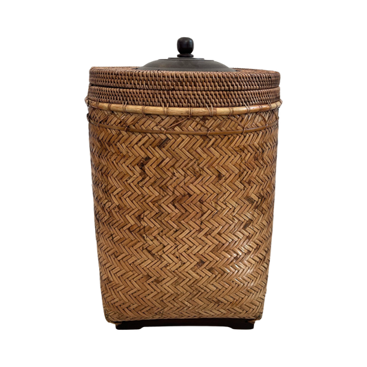 RATTAN BASKET LARGE | BROWN