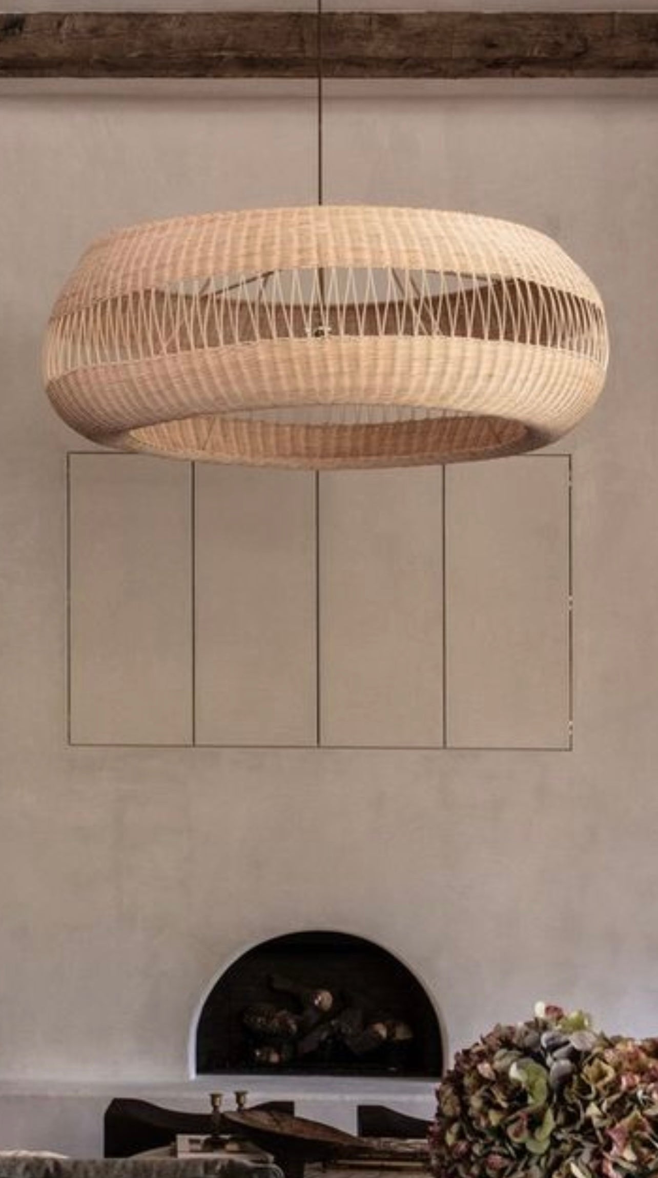 RATTAN DONUT LIGHT SHADE