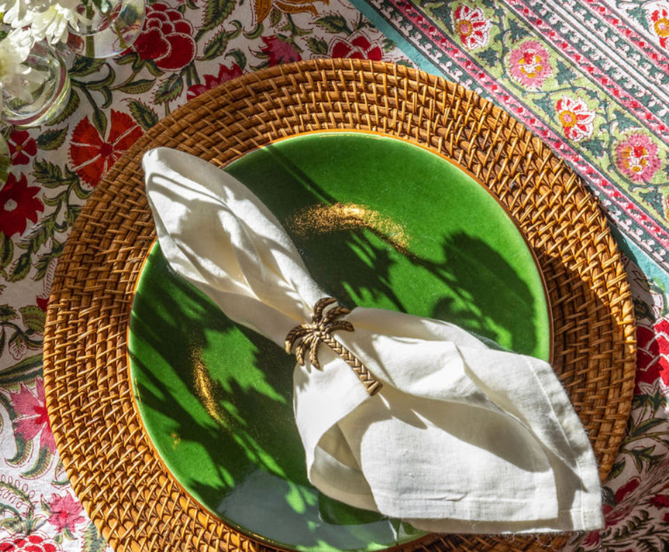 BRASS NAPKIN RING | PALM TREE