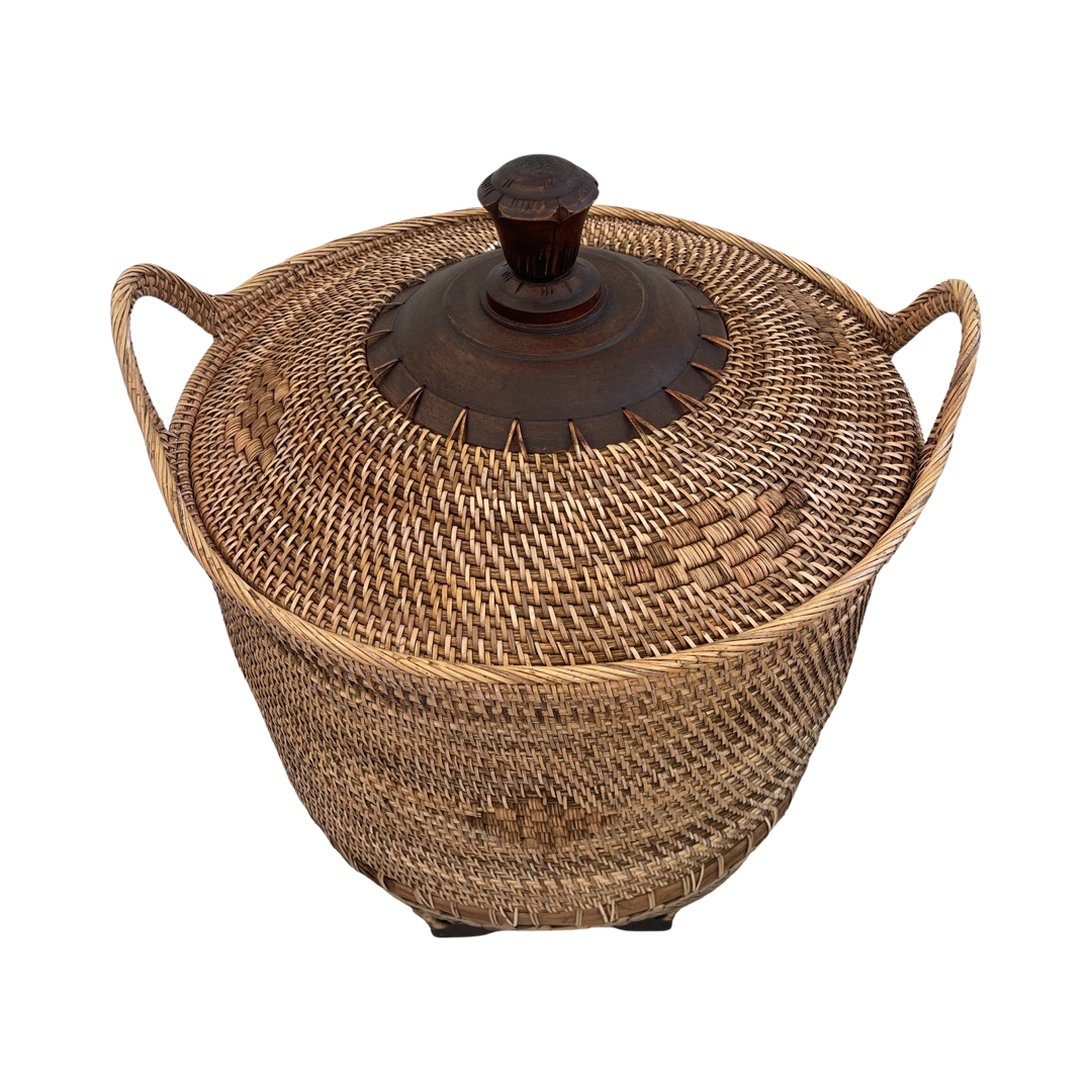 RATTAN BASKET XL | BROWN