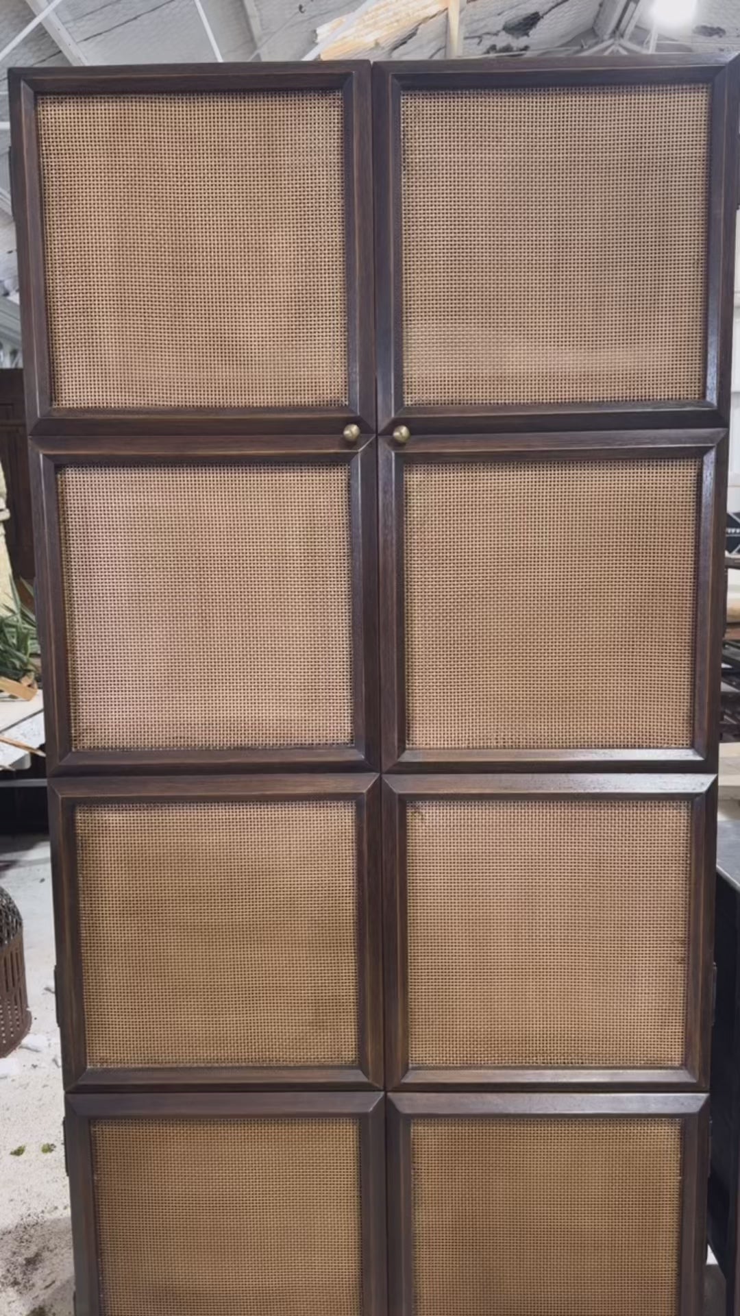 Video - Two-Door Oak Rattan Cabinet/Wardrobe | Annabelle's NZ