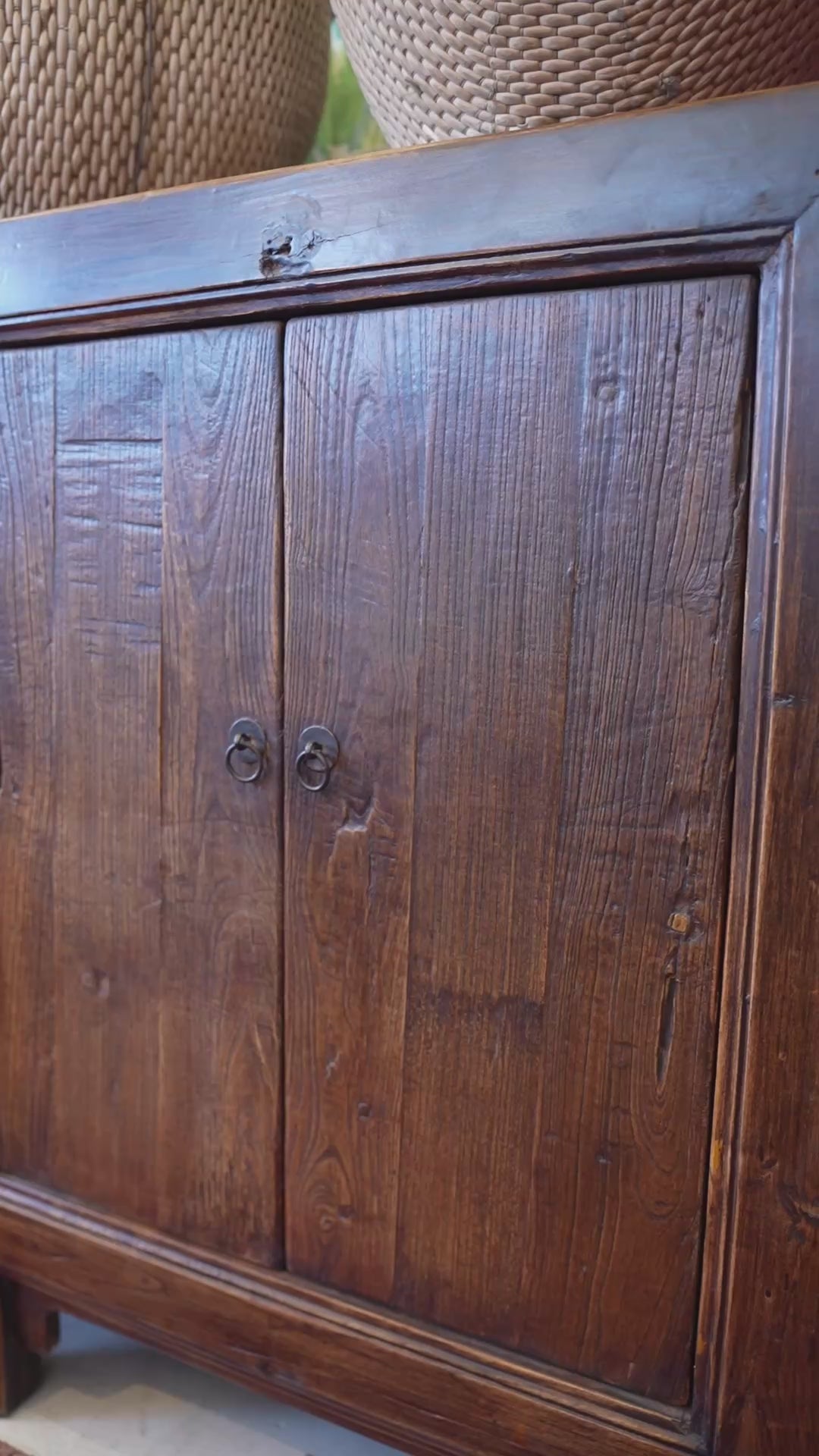 Video - Close Up - Antique Pine Chinese Six-Door Sideboard | Annabelle's Design Store NZ