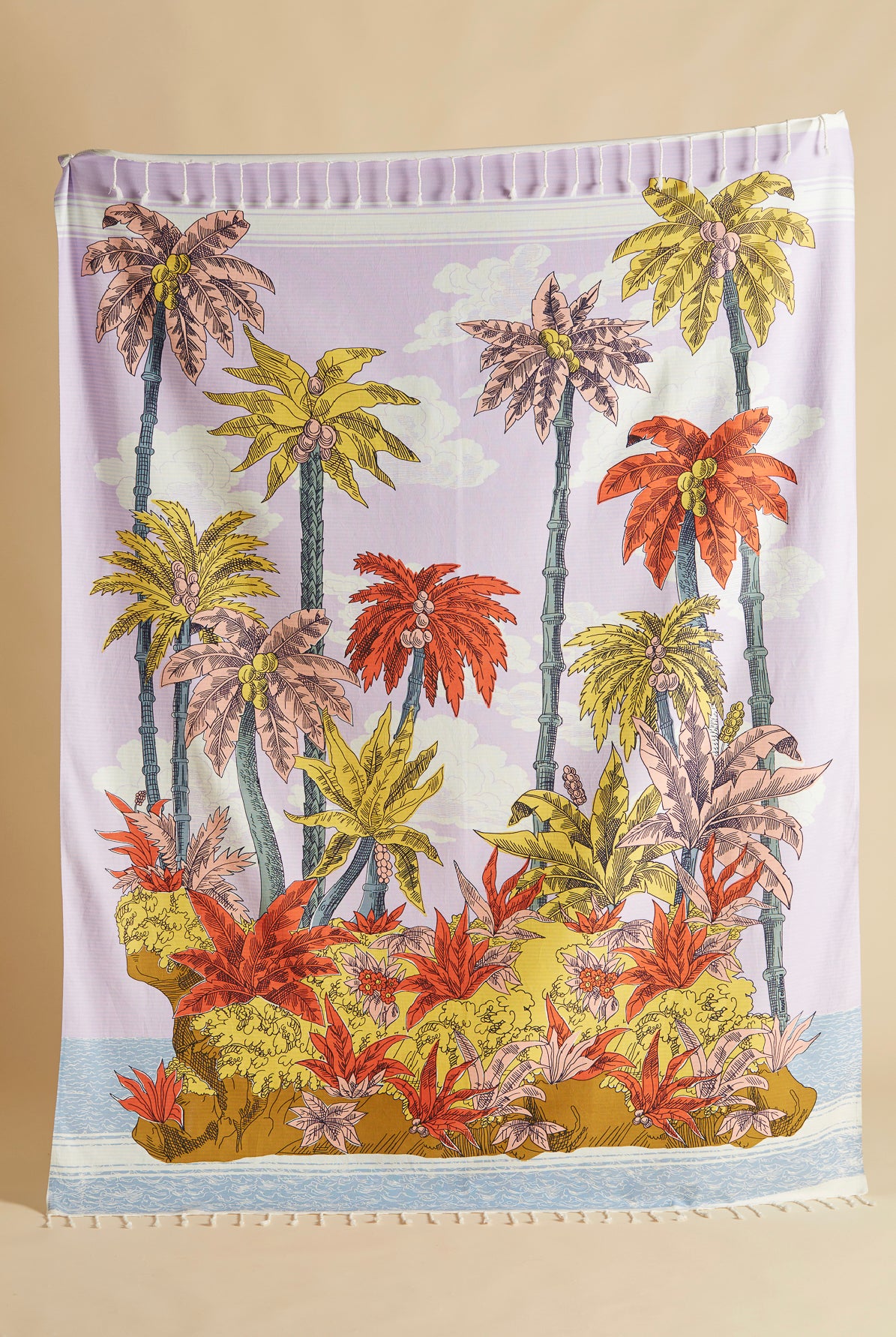 ROBINSON FOUTA towel/throw in PURPLE by Inoui Editions