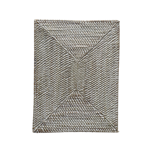 RECTANGLE  RATTAN PLACEMAT | WHITEWASH