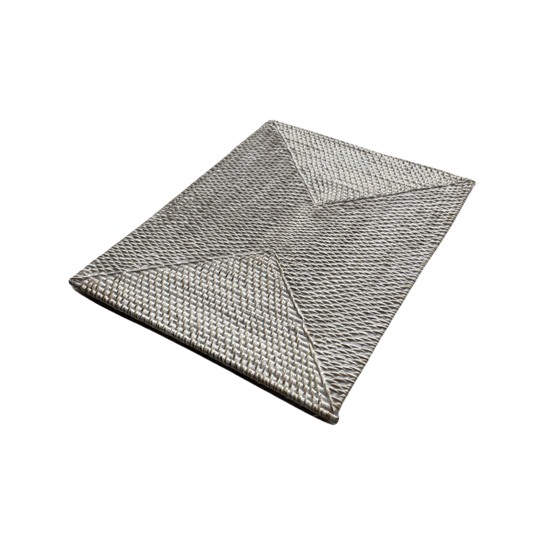RECTANGLE RATTAN PLACEMAT | WHITEWASH